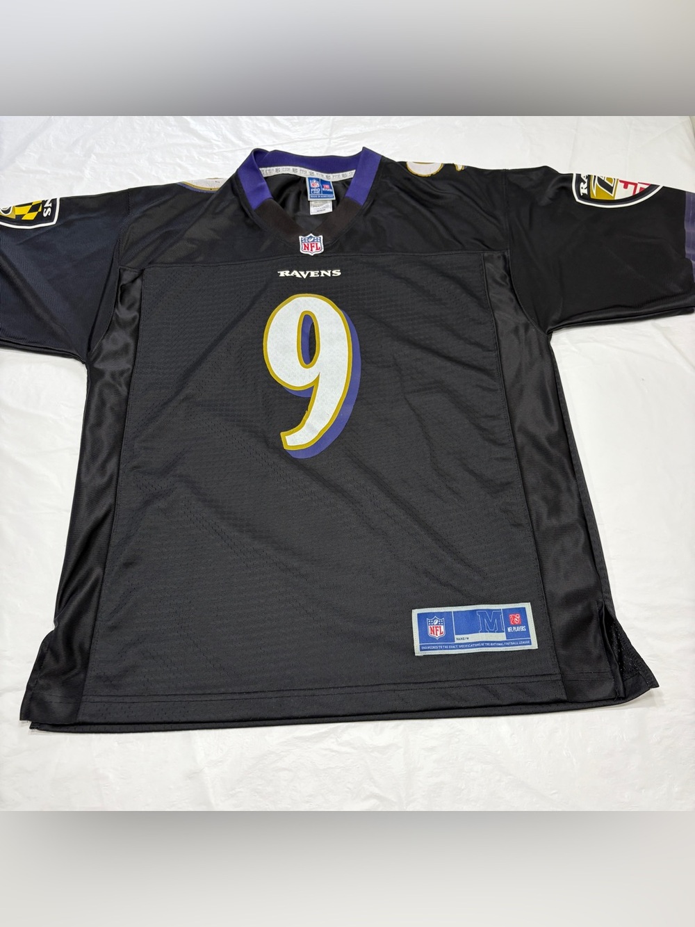 NFL Pro Line Justin Tucker #9 Black Baltimore Ravens Jersey Mens Medium
